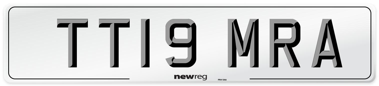 TT19 MRA Number Plate from New Reg